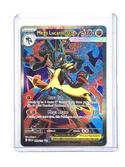 Mega Lucario ex 160/132 Ultra Rare UR Holo Mega Evolution Pokemon TCG Card - Image 1