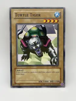 Turtle Tiger MISPRINT LOB-023 Yugioh TCG Card Legend of Blue Eyes OG Common - Image 1