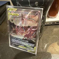 Pokemon TCG Espeon & Deoxys GX SM240 Black Star Promo Full Art Holo - Image 3