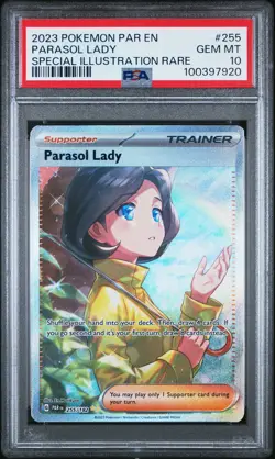 2023 POKEMON PAR EN-PARADOX RIFT SPECIAL ILLUSTRATION RARE PARASOL LADY PSA 10 - Image 1