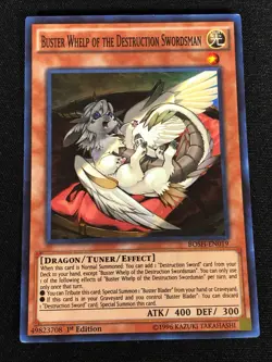 Yugioh Buster Whelp of the Destruction Swordsman BOSH-EN019 1st Super Rare (NM) - Image 1