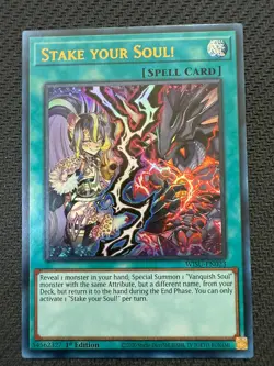 Stake your Soul! WISU-EN023 Wild Survivors 1st Edition Ultra Rare (UR) Yu-Gi-Oh! - Image 1