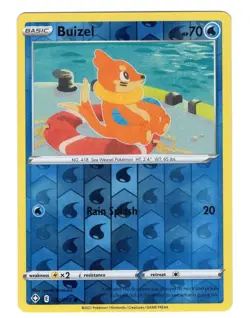Pokemon TCG Buizel SWSH Shining Fates 022/072 Reverse Holo Common Card NM - Image 1