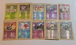 Pokemon MIXED Reverse Holo Lot - 10 Older Cards Total NO DUPES **MINT - Image 1