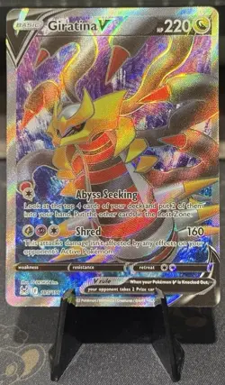 Pokemon TCG Giratina v 185/196 Lost Origin 2022 Full Art Holo Rare Card - Image 1