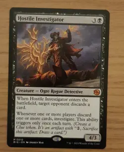Hostile Investigator MTG NM Regular Outlaws Of Thunder Junction Magic The... - Image 1