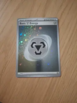 Basic Steel / Metal Energy 008 Cosmo Holo Pokemon 151 English NM-M - Swirl - Image 1