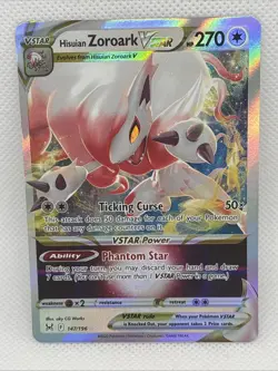Pokemon TCG Hisuian Zoroark VSTAR Sword & Shield Lost Origin 147/196 Holo NM - Image 1