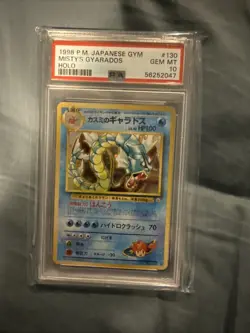 1998 Pokemon Japanese Gym Misty’s Gyarados Holo #130 PSA 10 Gem Mint - Image 1