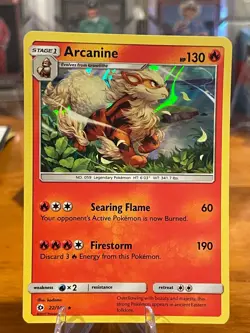 2017 Pokemon Sun And Moon Base Set Arcanine 22/149 Rare Holo Stage 1 MP - Image 1