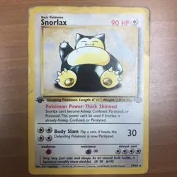 Snorlax 27/64 Jungle Set Non-Holo Rare Card 1st Edition WOTC Pokemon HP - Image 2
