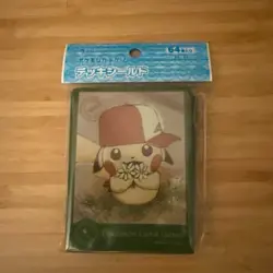 Pokemon Card Official Sleeve Ash's Hat Pikachu Original Version (64) 66x92 mm JP - Image 1