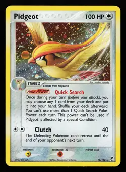 Pidgeot 10/112 Holo Rare EX FireRed & LeafGreen Pokemon Card - Image 1