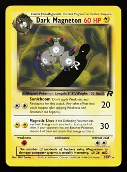 Dark Magneton 28/82 Rare Team Rocket Pokemon Card - Image 1
