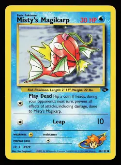 Misty's Magikarp 88/132 1st Edition Gym Challenge Pokemon Card - Image 1