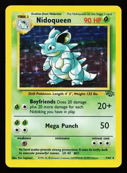 Nidoqueen 7/64 Holo Rare Jungle Pokemon Card - Image 1