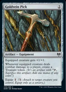 Goldvein Pick -Foil Near Mint MTG Kaldheim - Image 1