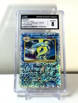 2002 POKEMON LEGENDARY COLLECTION #12 GYARADOS-REVERSE FOIL PSA 8 - Image 1