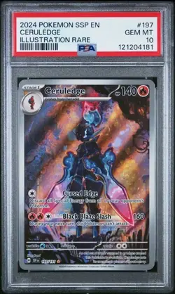 PSA 10 Gem Mint Ceruledge Illustration Rare IR 197/191 Surging Sparks Pokemon - Image 1