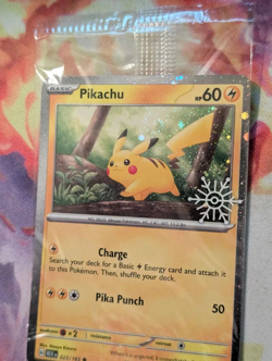 Pikachu ~3x Swirl~ 025/165 Factory Sealed Snowflake Stamp Cosmo Holo NM Pokemon - Image 3