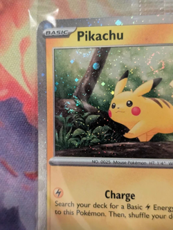 Pikachu ~3x Swirl~ 025/165 Factory Sealed Snowflake Stamp Cosmo Holo NM Pokemon - Image 4