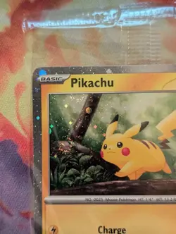 Pikachu ~3x Swirl~ 025/165 Factory Sealed Snowflake Stamp Cosmo Holo NM Pokemon - Image 5