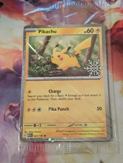 Pikachu ~Burp Swirl~ 025/165 Sealed Snowflake Stamp Cosmo Holo NM Pokemon TCG - Image 2