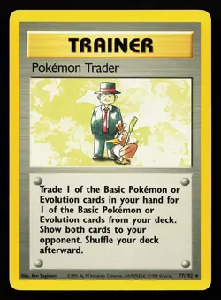 Pokemon Trader 77/102 Rare Base Set Pokemon Card - Image 1