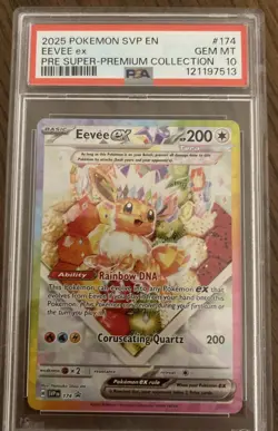 Pokemon Prismatic Evolutions Super-Premium Collection #174 Eevee EX PSA 10 - Image 1