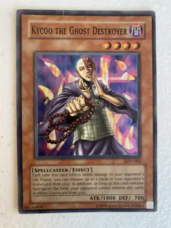 YUGIOH Kycoo the Ghost Destroyer LON-062 Super Rare HP / DMG - Image 3