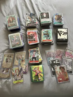 One Piece TCG Card Lot Of 600+ Cards Plus Sleeves English/Japanese - Image 1