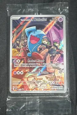 Team Rocket's Wobbuffet 203 Sv: Scarlet & Violet Promo Cards Sealed - Image 1