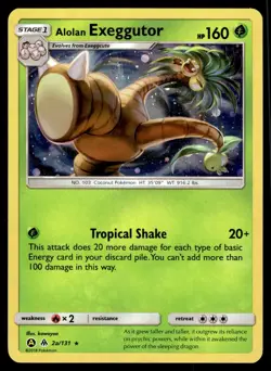 Alolan Exeggutor 2a/131 Alt Holo Rare Forbidden Light Pokemon Card - Image 1