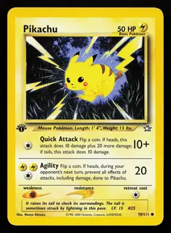 Pikachu 70/111 1st Edition Neo Genesis Pokemon Card - Image 1