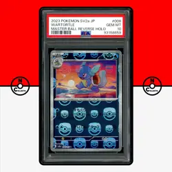 Pokemon PSA 10 Wartortle Master Ball Reverse Holo 008/165 151 SV2A Japanese - Image 1