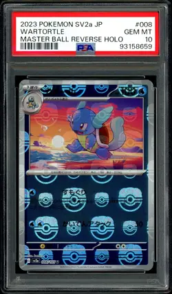 Pokemon PSA 10 Wartortle Master Ball Reverse Holo 008/165 151 SV2A Japanese - Image 3