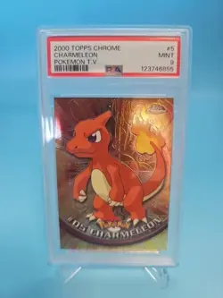 1999 Topps Pokemon T.V. - Charmeleon - Burst Pattern FOIL #5 NM Graded PSA 9 - Image 1
