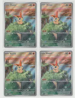Pokemon VICTINI Black&White Illustration Rare Black Star Promo 208 lot of 4 - Image 1