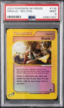 2003 POKEMON SKYRIDGE #138 ORACLE-REVERSE FOIL PSA 9 - Image 1