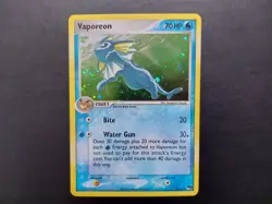 Pokemon - Vaporeon 6/17 Rare Holo Pop Series 3 with Swirl - Image 1
