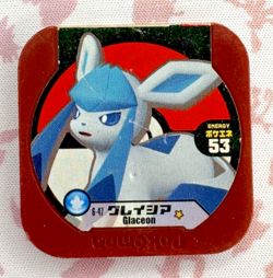 Glaceon 6-47 Tretta Regular Red Japanese Pokemon Arcade Game Chip 🍄 - Image 1