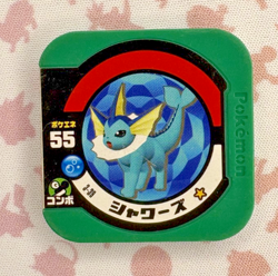Vaporeon 3-39 Tretta Regular Green Japanese Pokemon Arcade Game Chip 🍄 - Image 1