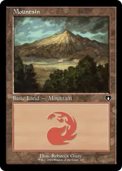 Mountain (447) (Retro Frame) - Light Play MTG Commander Masters - Image 1