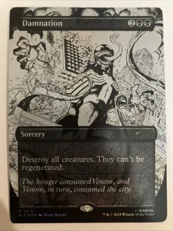 MTG Damnation (2019) *FOIL* B&W Ink Secret Lair: Venom MT/NM - Image 1