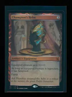 MTG Masterpiece Series Kaladesh Inventions CHAMPION'S HELM Artifact LP - Image 1