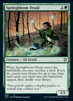 Springbloom Druid - Light Play MTG Commander 2020 Zendikar Rising - Image 1