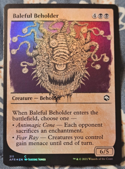 Baleful Beholder FOIL Showcase DnD Monster Commander MTG Magic The Gathering - Image 1