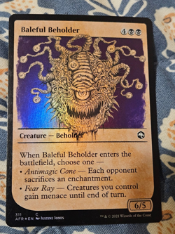 Baleful Beholder FOIL Showcase DnD Monster Commander MTG Magic The Gathering - Image 4