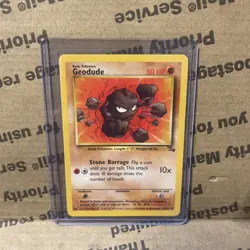 Geodude Fossil Base Set 47/62 Common Pokemon Card NM - Image 1