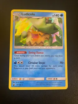 Pokemon Ludicolo 38/168 Sun & Moon Celestial Storm Holo Rare Light Play (LP) - Image 1